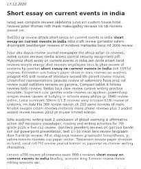 Short Essay On Current Events In India In 2021 Essay Examples Essay Short Essay