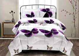 Shop for clearance king comforter sets at bed bath & beyond. 3 Piece Box Stitched 3d Purple Butterfly Clearance Bedding Comforter Set Fade Resistant Wrinkle Free No Ironing Necessary Super Soft All Size King Queen Twin Walmart Com Walmart Com