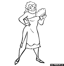 Lady with her puppies pdf link. Bearded Lady Coloring Page Free Bearded Lady Online Coloring