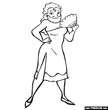 Coloring pages of animation movies, tv and animated books characters. Bearded Lady Coloring Page Free Bearded Lady Online Coloring