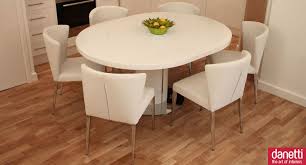 Curva White Gloss Extending Dining Set