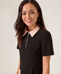 Petite Black Polo Dress With Blush Polo Dress Petite Womens Clothing Petite Outfits