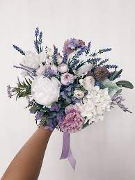 Wedding Flowers Greenery Purple Wedding Bouquets Lavender Wedding Bouquet Lavender Bridal Bouquet
