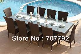 This set includes a table and six side chairs. Rattan Outdoor Furniture Cheap Dining Collection Dining Table 10 Seats Chairs Rattan Outdoor 10 Seat Dining Tablefurniture Outdoor Furniture Aliexpress