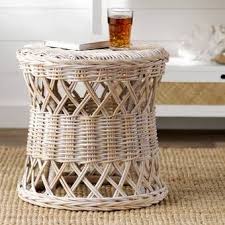 Calabash Woven Drum End Table