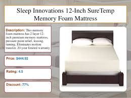 Olee sleep 10 inch omega hybrid gel infused memory foam. Best Memory Foam Mattress Reviews