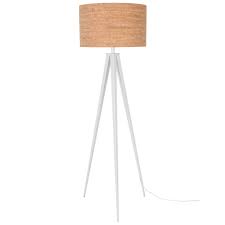 Zuiver Stativ Stehlampe Braun Kork Weiss Metall 157x50cm Wonen