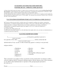 Write a letter that explains their reasons for refusing vaccines. Https Www In Gov Isbvi Files Religious Exemption 2 Pdf