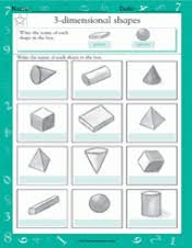 Look at the pictures and. Naming 3 Dimensional Shapes Iii Worksheet Grade 2 Teachervision