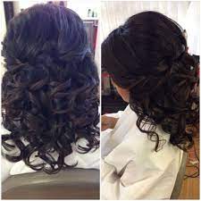 Half Up Updo Curls Short Hairstyles Wedding Hair Bridal Hair Half Down Prom Hair Homecoming Hair Kenra Short Hair Styles Hair Styles Quince Hairstyles