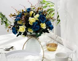 Check spelling or type a new query. Buy Naweida Artificial Flowers With Vase Faux Flower Arrangements For Table Decor Table Centerpieces For Dining Room Navy Blue Online In South Africa B08pk13twv