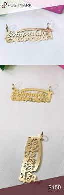 14k Gold Name Pendant Esmeralda Pendant Gold Things To Sell