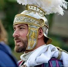 THE MASTER HELMET MAKER* * FRANCESCO GALLUCCIO* An officer's Praetorian  helmet made by the now world famous Francesco Galluccio due to his  commission making the official Hallaton Cavalry Helmet for the British