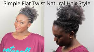 The hair is natural and beautiful with a gorgeous twisted look at the front. Simple Flat Twisted Style On Medium Length Natural Hair Everywhere Style