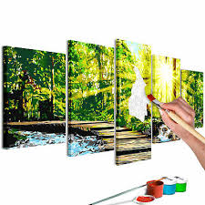 Malen Nach Zahlen Erwachsene Wandbild 100x50 Cm Malvorlagen Wald N A 0607 D M Ebay