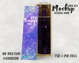 Download Dye Sublimation Natural Wood Wine Box Mockup Template Add Etsy Wood Wine Box Wine Box Box Mockup