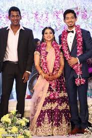Rajinikanth At Vishal S Sister Aishwarya Wedding Reception Reception Dress Wedding Reception Dress Indian Outfits