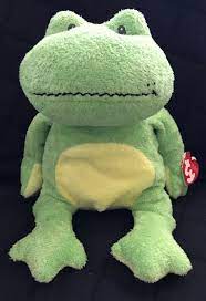 Ty Pluffies Ponds Green Frog Yellow Belly Feet W Hang Tag Mwmt 2007 Tylux 10 Ebay Plush Stuffed Animals Plush Animals Frog