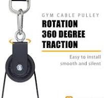3.54 in/90 mm Silent Nylon Fitness Pulley,Rotate 360 Degrees,  Smooth,Durable, Rust - Proof, Corrosion - Resistant,Used for Home DIY  Fitness Equipment, ...