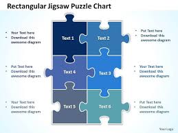 Rectangular Jigsaw Puzzle Chart Powerpoint Templates 0812