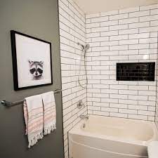 Use the method shown in the mock up and measure photo above to determine how wide the corner tile needs to be in order to extend the tile beyond the tub. Bath Time With Baby Essentials For Style Fun Styled To Sparkle