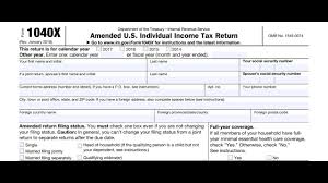 The 2017 tax cuts and jobs act. Prepare And File 1040 X Income Tax Return Amendment
