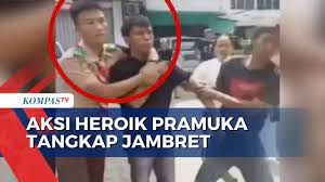 Viral! Aksi Heroik Kelompok Pramuka di Cempaka Putih Tangkap Jambret -  Kompas TV | Vidio