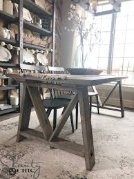 As a nod to history i made a faux barnwood table for our dining room using new lumber, and i'm sharing the plans here. Diy Fancy V Dining Table For Under 100 Farmhouse Dining Table Modern Farmhouse Dining Diy Dining