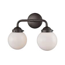 Boulevard light bath light bath fixture metals. Thomas Lighting Beckett Bathroom Vanity Light 2 Light 16 5 In Oil Rubbed Bronze Cn120211 Rona