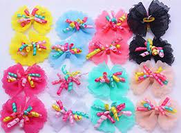 Dog Hair Bows With Rubber Bands For Topknots And Ears Pet Dog Grooming Bows Pet Supplies Dog Hair Accessories Dog Hair Bows Dog Bows Dog Hair
