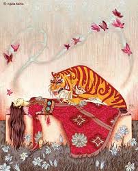 Cizgili Masallar The Devoted Tiger By Agata Kawa Tiger Art Fairytale Art Cat Art