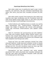 Surat kabar yang diterbitkan oleh pemerintah dan nonpemerintah tentu akan. Petikan Kepentingan Memelihara Alam Sekitar