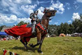 Knights in the early middle ages were just horsemen, but it became a sign of nobility and social status as it grew more expensive to get equipped for fighting on. Chorzow Poland June 9 Medieval Knight On Horseback During A Stock Photo Picture And Royalty Free Image Image 21417924