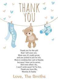 Thank You Cards Zazzle Baby Shower Thank You Cards Baby Shower Thank You Baby Boy Shower Favors