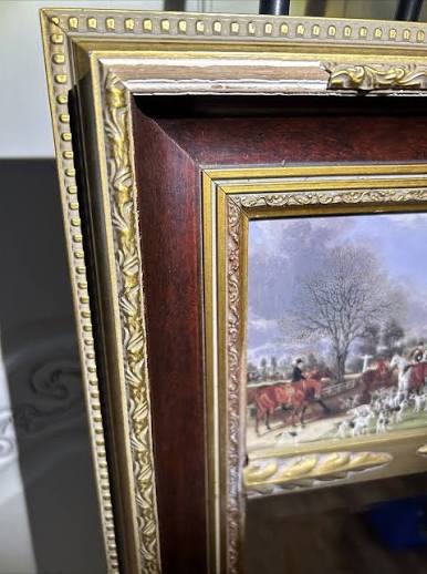 The Bombay Company The Fox Hunt VTG Hanging Wall Vanity Dresser Mirror (AS IS)