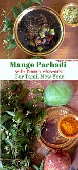 Raw Mango Pachadi Of Mango Jaggery Chillies Neem Flowers Recipe Edible Flowers Recipes Mango Flower Neem