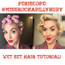Miss Ruby On Instagram My Wet Set Experiment Was A Success If You Want To See How I Created Th Rockabilly Hair Tutorials Vintage Hairstyles Tutorial Wet Set