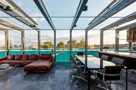 Designs, fabricates and installs glass roof systems. Rooftop Terrace With Glass Pool Modern House Design Offering Panoramic Views
