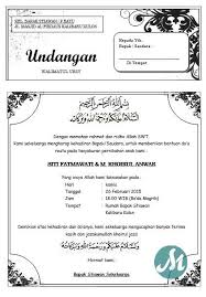 Download 11 contoh surat undangan resmi dan tidak doc. Cara Membuat Undangan Walimahan Goresan