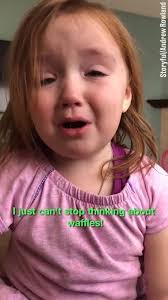 This Little Girl Just Can T Stop Thinking About Waffles