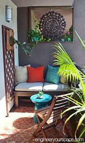 Simple Diy Outdoor Lounging Bench Small Apartment Patio Apartment Patio Decor Apartment Balcony Decorating