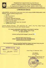 Lowongan kerja pt tiki jalur nugraha ekakurir (jne). Disnakertrans Lowongan Kerja Kurir Freelance Di Lion Parcel Wates