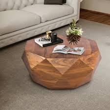 Diamond Shape Acacia Wood Coffee Table With Smooth Top Dark Brown Upt 196015 Coffee Table Wood Coffee Table Rattan Coffee Table