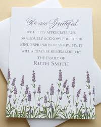 Funeral Thank You Sympathy Card With A Meadow Of Purple Lilacs Etsy Funeral Thank You Cards Funeral Thank You Notes Funeral Thank You
