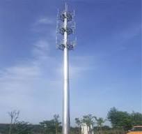 20 Meter 24m 30m Radio Antenna Microwave Towers Monopole Pole Antenna Mast