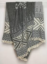 Black And White Geometric Throw Blanket Geometric Throw Blanket Ornament Beach Towel Southwestern Style Armchair Cover Black White Towel Throw Soft Stonewashed Pure Cotton Geometric Throws Throw Blanket Arm Chair Covers