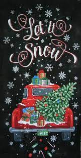 Christmas Quilt Panel Let It Snow Etsy Christmas Tree Truck Cute Christmas Wallpaper Christmas Phone Wallpaper