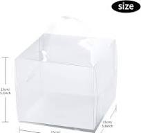 Square Clear Cupcake Boxes Pvc Pet Transparent Plastic Cake Packaging Box  For Cakes