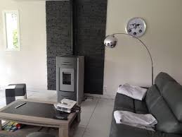 Parement Pierre Pour Futur Poele A Bois Poele A Bois Decoration Salon Salle A Manger Idee Deco Salon