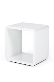 Versatile High Gloss White Cube Side Lamp Table Buy Online Today Cube Storage High Gloss White White Gloss Dining Table